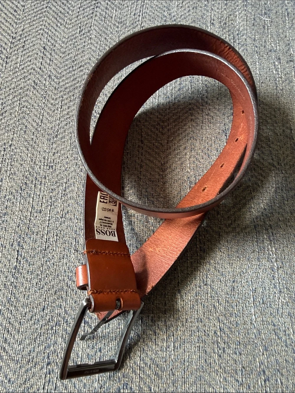 Hugo Boss Men’s Brown Leather Sammyo_SZ35_LTPL  Belt Size: 80-30